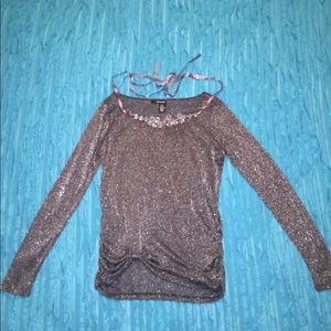 Sequined long sleeve blouse